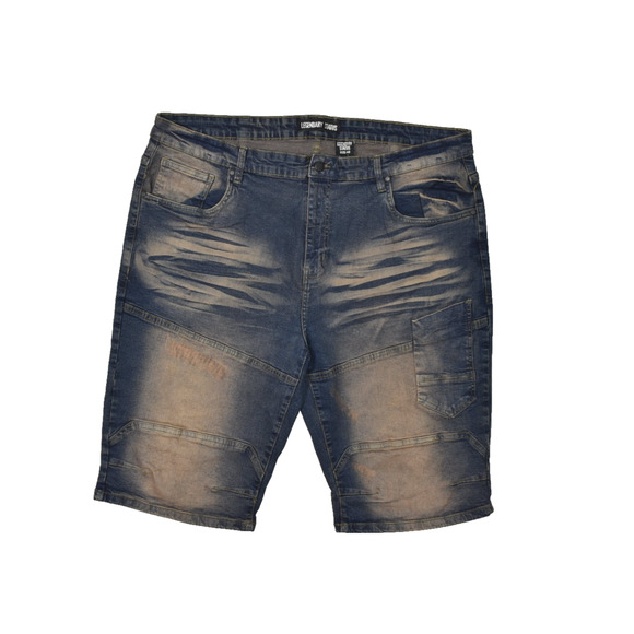 Legendary Status Men's Denim Jean Shorts Regular Size 42 Blue Cotton Baggy - Picture 1 of 8